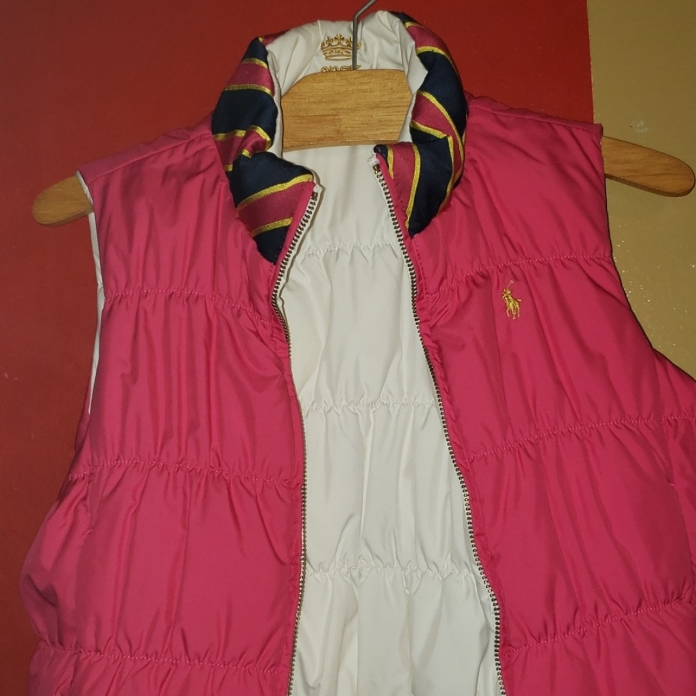 USED GIRLS RL REVERSIBLE VEST BACK TO SCHOOL